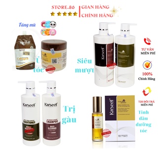 Dầu gội phục hồi kiềm dầu, sạch gàu, mềm mượt hương thơm nước hoa cặp gội xả collagen karseell maca 500–800ml chính hãng