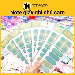 Giấy note, giấy ghi chú, đánh dấu trang caro nhiều màu