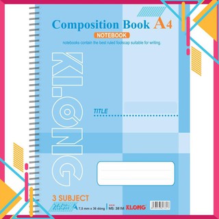 [Sổ vở đẹp] Sổ lò xo KLONG A4 260trang; MS: 381M