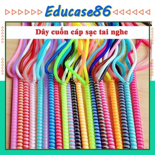 [ FREE SHIP] Dây Cuốn Sạc Điện Thoại, Tai nghe điện thoại Chống Rối Chống Đứt Gẫy Cho Cáp Sạc Và Tai Nghe Educase86