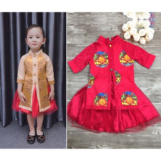 SÉT ÁO DÀI CÁCH TÂN CHO BÉ GÁI TỪ 8KG ĐẾN 25KG