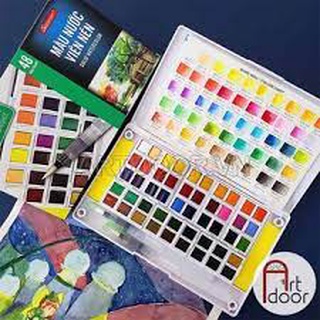 Màu nước dạng nén Deli cao cấp mới Water color bao gồm đầy đủ dụng cụ đi kèm chuyên nghiệp - 73936