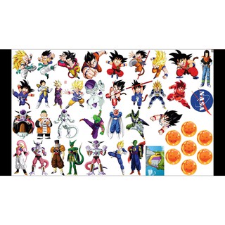 Hình dán Dragon ball chống nước dán mũ bảo hiểm, Vali, máy tính.