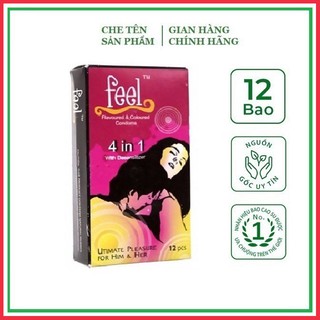 Bao cao su Gân gai Kéo dài thời gian Feel 4in1 Malaysia