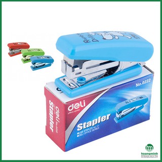 Dập ghim 10 mini Deli  mã 0222 Nhiều màu