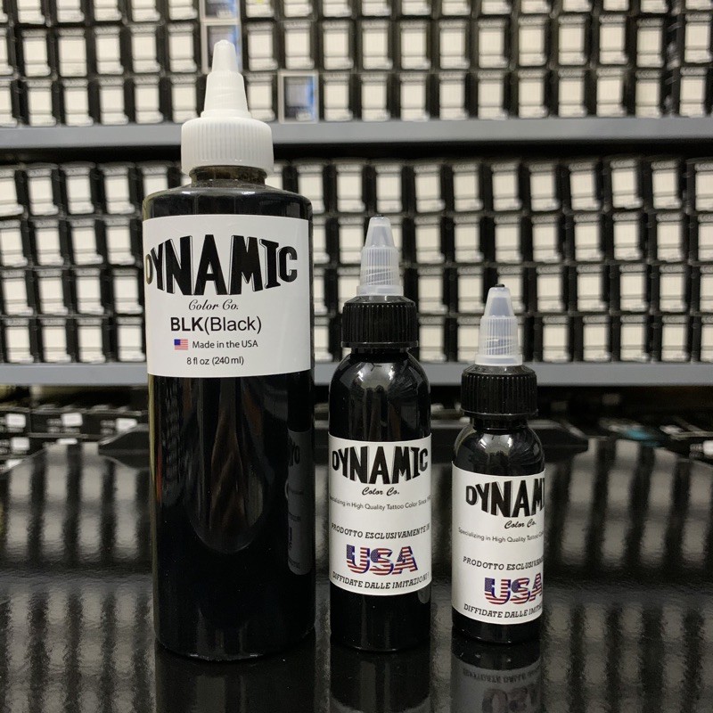 Mực xăm hình màu đen dynamic usa