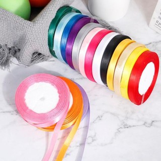 Set 21 cuộn ruy băng lụa trơn 1cm mix màu