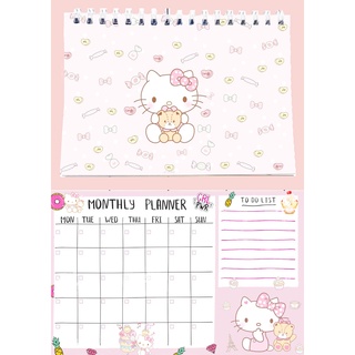 Sổ kế hoạch tháng kitty MPI32 Monthly Planner 12 trang kaws