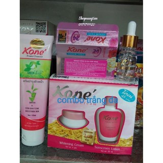 Combo dưỡng trắng da kone gồm 3 món kem,serum dưỡng da và sửa rửa mặt