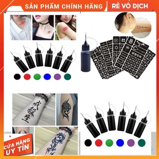 [❤️ ĐƯỢC CHỌN KHUÔN VÀ MÀU MỰC ❤️] Hình xăm Tạm Thời + Mực xăm tạm thời 15 ngày (20 - 70 hình)  Phù Hợp Mọi lứa tuổi