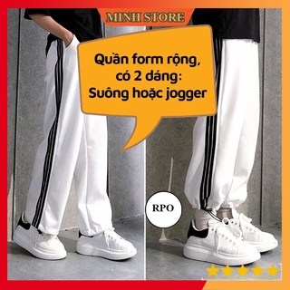 Quần Ống Rộng Nữ Nam Jogger Hàn Quốc, Quần Jogger Rằn Ri Nam Nữ đủ 6 màu - Minhstore66