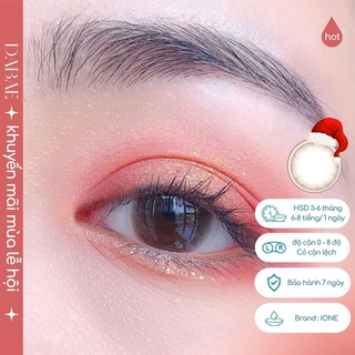 lens mắt cận nâu tự nhiên choco BOMBI COLLINE kính áp tròng Hàn Quốc DABAE