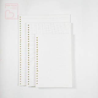 Ruột giấy refill binder loose leaf ruột sổ còng planner A5(20 lỗ)/ B5 (26 lỗ)/ A4 (30 lỗ) | BNR022
