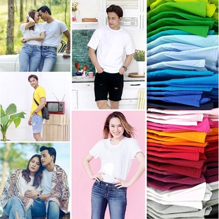 Áo Thun Trơn Nhiều Màu vải Dày THOITRANG24H Nam Nữ Có Size Trẻ Em