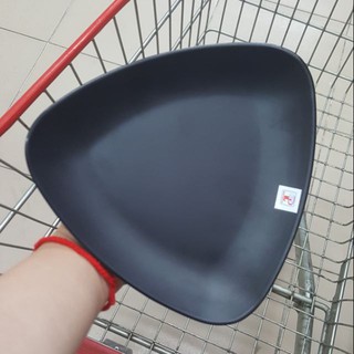 Dĩa tam giác 19.0 x 2.7 cm melamine phíp màu đen nhám, ngói nhám  - Plate dish F-DTG07