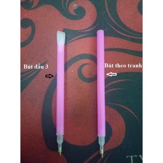 Combo 3 bút chấm đá tranh (1 bút 1 hạt,1 bút đầu 3 hạt,1 bút đầu 9 hạt)