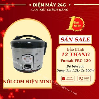 Nồi cơm điện FUMAK mini 1.2L lòng nồi nhôm tráng men chống dính thương hiệu nhật hàng chính hãng bảo hành 12 tháng