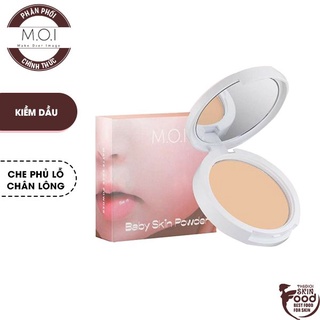 Phấn Phủ Dạng Nén Kiềm Dầu, Che Phủ Lỗ Chân Lông Hiệu Quả M.O.I Baby Skin Powder 10g