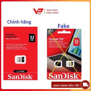 Cruzer Fit USB chuẩn 2.0 CZ33 16GB bh 5 năm chính hãng