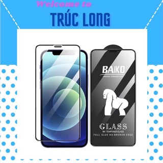 Cường Lực Full Màn Chống Bụi Loa - BAIKO từ IPHONE 6 7 8 SE 2020 XS MAX 11 PRO MAX 12 PRO MAX 13 pro max 14 pro max