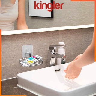 Giá Inox Dán Tường Nhà Tắm, Khay Kệ Xà Bông Dán Tường Giúp Cục Xà Bông Tắm Nhanh Khô. Kingler 4039