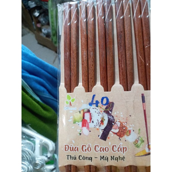 bộ 10 đôi đũa gỗ cao cấp