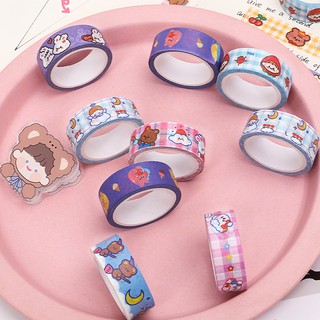 Băng dính washi 1.5cmx5m hoạt hình được chọn mẫu