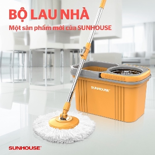 bộ lau nhà sunhouse xoay 360 độ KS-CL350PB siêu thấm hút, sạch bóng và bền lâu