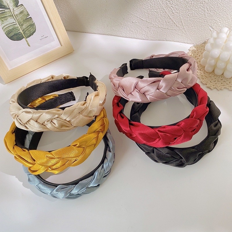 cài tóc thắt bính,mấn lụa satin cao cấp