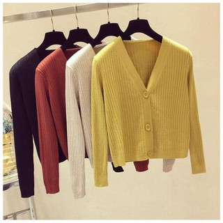áo khoác cadigan len 3 khuy cài xinh xắn