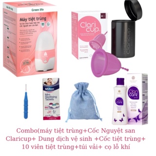 Combo Cốc Nguyệt San Claricup, Máy tiệt trùng, Phụ kiện tiệt trùng