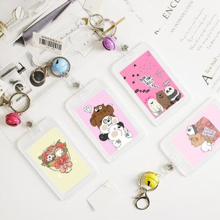 Móc chìa khoá bao đựng thẻ Ba anh em gấu bare bear BĐTI3