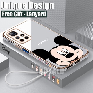 Ốp Điện Thoại Viền Vuông In Hình Mickey Sang Trọng Cho OPPO A5S A11K F11 F9 Reno 6 Pro 5G 5 2 2f 2Z