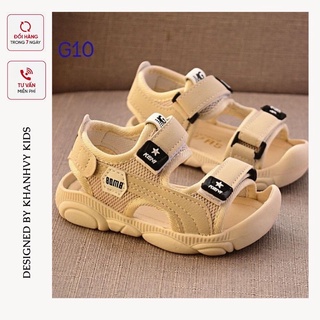 Dép sandal đế gấu chống vấp mềm êm chân cho bé trai bé gái❤️Sandal bé trai bé gái mũi kín quai dán chống đau chân bé
