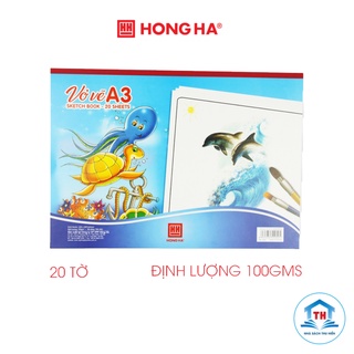 Vở vẽ A3 Hồng Hà - 20 tờ độ trắng tự nhiên - Vở vẽ 4942