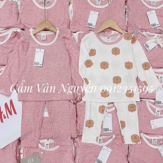 Set 2 bộ gấu hồng HM cho bé