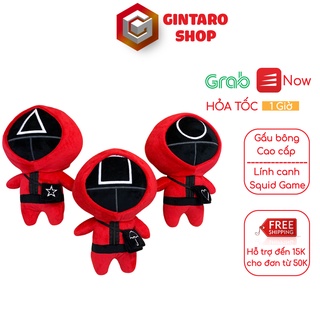 Gấu bông lính canh gác Squid Game size 35cm và 28cm, Thú bông hàng Việt Nam chất lượng cao Gintaro Shop
