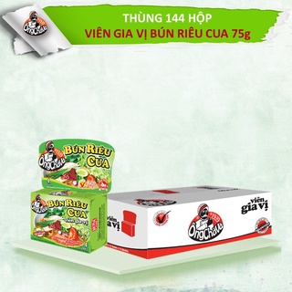 Thùng Viên Gia Vị Bún Riêu Cua 75gram Ông Chà Và (12 lốc/144 hộp/thùng)