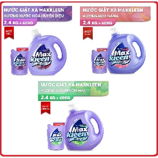 Nước Giặt Xả MaxKleen Chai/Túi 2,4kg Tặng Túi nước giặt xả 600g Đủ Màu