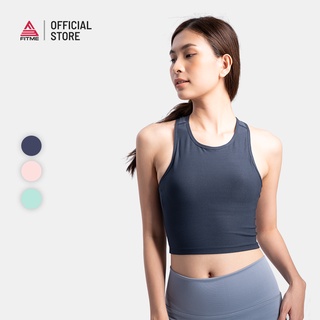 Áo croptop tập gym yoga nữ Fitme Meta form chất liệu thun cao cấp ôm body, thấm hút mồ hôi