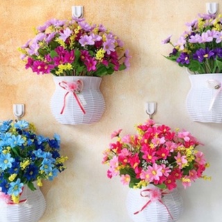 Lẳng hoa treo tường nhựa giả mây (không kèm hoa)