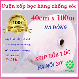 Cuộn xốp bọc hàng 40cm x 100m - Màng xốp hơi - Xốp chống sốc - Màng xốp bọc hàng - Cuộn xốp bọc hàng - Cuộn xốp nổ