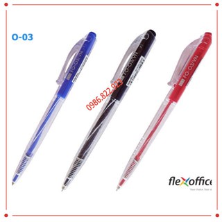 Hộp 20 chiếc bút bi nét nhỏ Thiên Long Flexoffice FO-03