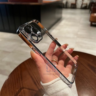 Ốp Điện Thoại Trong Suốt Mạ Điện Chống Bụi Cho iPhone 14 Pro Max 14 Plus