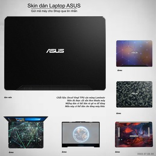 Skin dán Laptop Asus in màu đen mịn (inbox mã máy cho Shop)