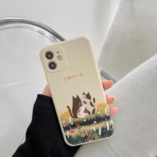 Ốp lưng điện thoại iPhone Unique Case 3 chú mèo Phong cách Nhật Bản ốp iphone vuông cạnh đủ mã 6 đến 11promax