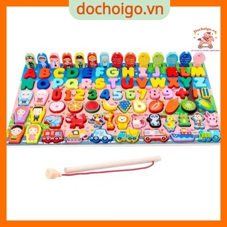 Đồ chơi bộ bảng Số Câu Cá Thông Minh Montessori, Ghép Hình Đa Năng Giúp Bé Phát Triển Tư Duy Sớm dochoigo.vn