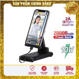 [HCM] Sạc dự phòng ZJ4 3 IN 1 20000 mAh có giá đỡ điện thoại thích hợp cho Iphone,Samsung,Vivo,Realme,Xiaomi