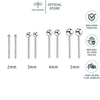 Khuyên tai bạc unisex TLEE bi minidot basic cá tính TleeJewelry B0207