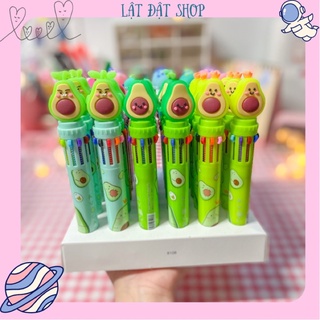 Bút 10 ngòi 10 màu nhiều hình dễ thương